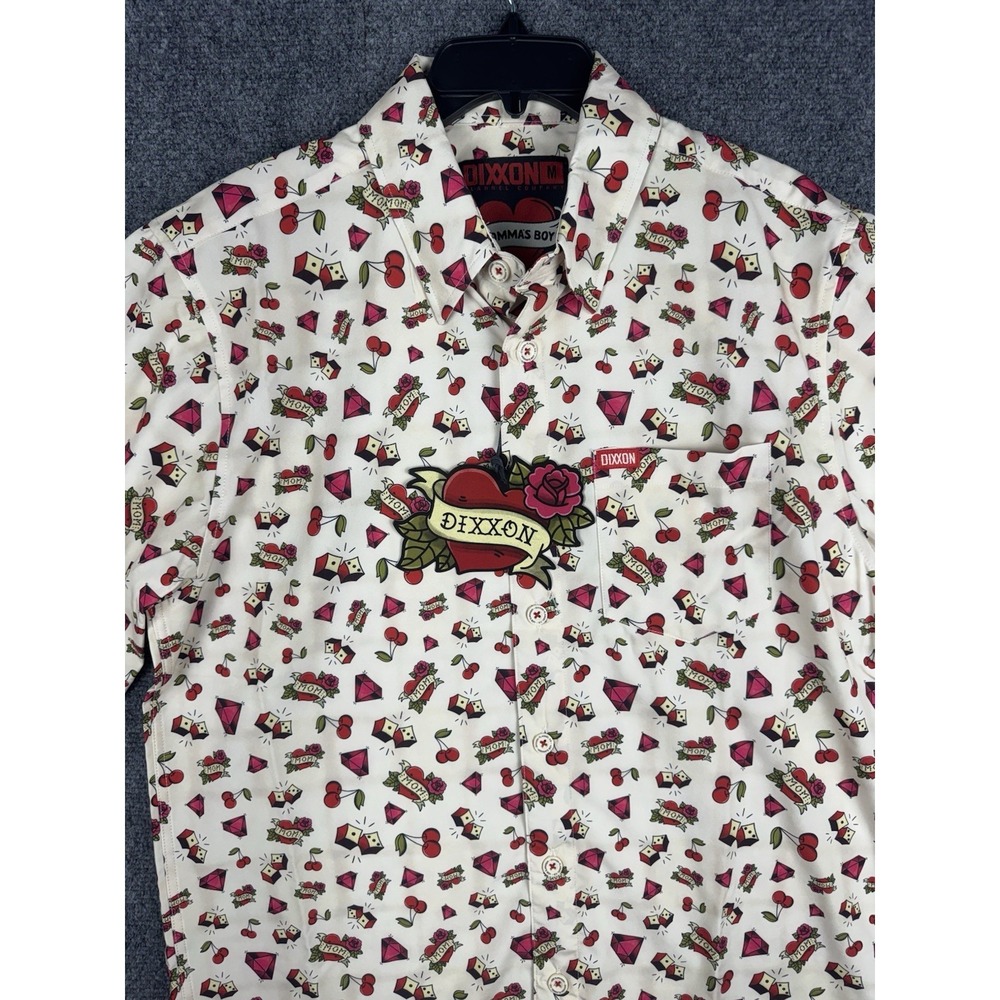 New Dixxon Flannel Co "Momma's Boy" Men's Medium Party Shirt Ed Hardy Style Y2K